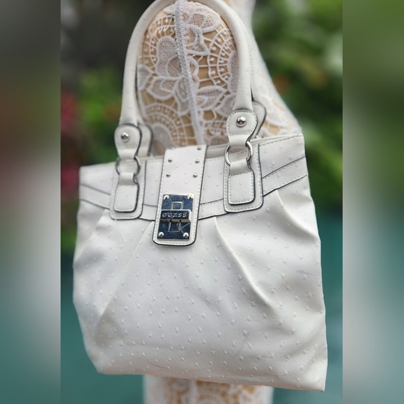 Guess Handbags - Guess white bag in preloved condition!